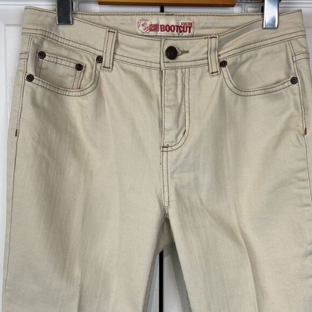 Faded Glory Bootcut Ankle Length Stretch Cream Mi… - image 2